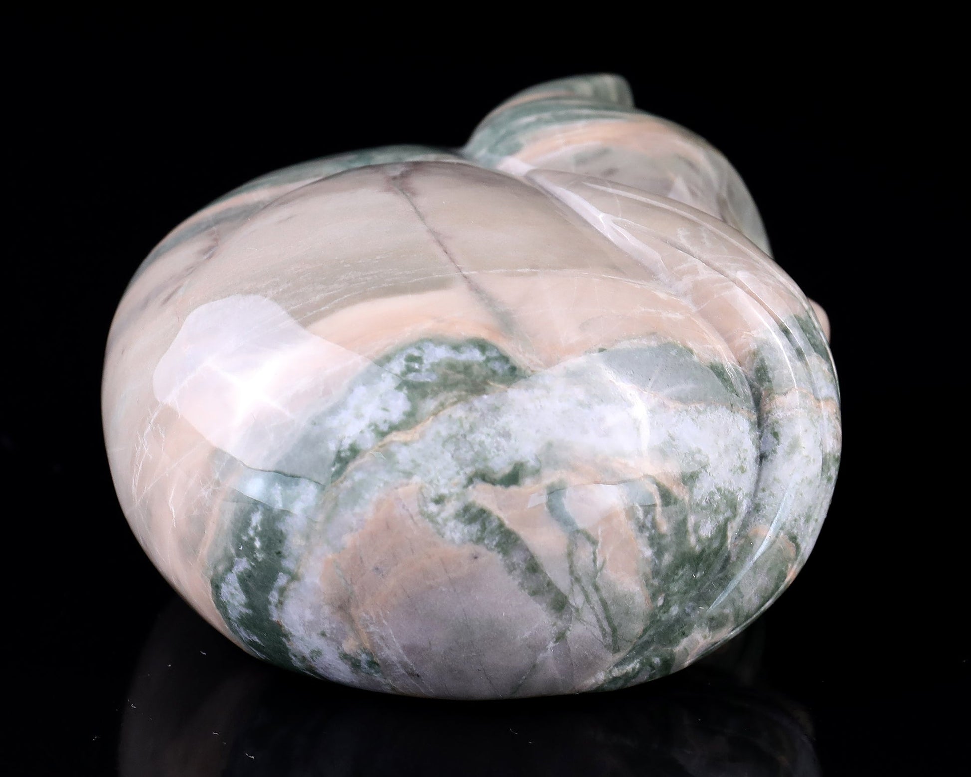 Nicedony 3.1" Jiulong Jade Hand Carved Crystal Cat Sculpture - View 4