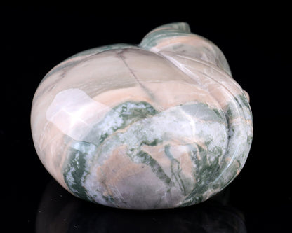 Nicedony 3.1" Jiulong Jade Hand Carved Crystal Cat Sculpture - View 4