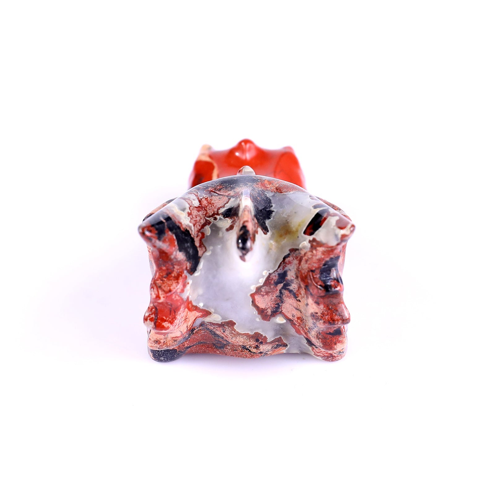 Nicedony 3.1" Red Jasper Hand Carved Crystal Dragon Skull Sculpture - View 5