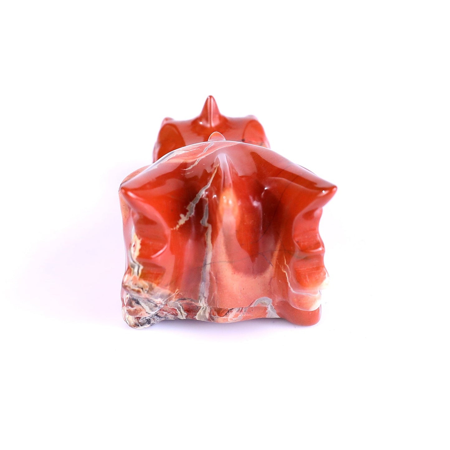 Nicedony 3.1" Red Jasper Hand Carved Crystal Dragon Skull Sculpture - View 14