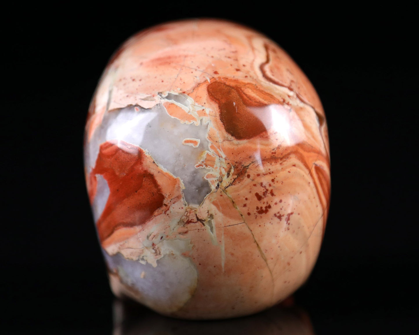 Nicedony 3.1" Red Jasper Hand Carved Realistic Skull Sculpture - View 6