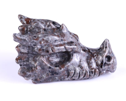 Nicedony 3.1" Yooperlite Hand Carved Crystal Dragon Skull Sculpture - View 3