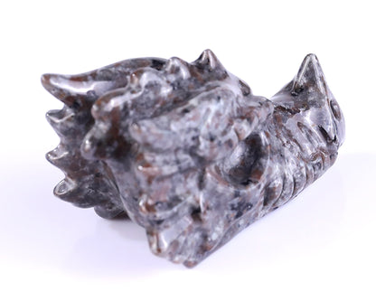 Nicedony 3.1" Yooperlite Hand Carved Crystal Dragon Skull Sculpture - View 4