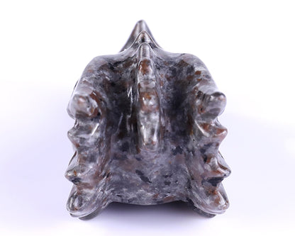 Nicedony 3.1" Yooperlite Hand Carved Crystal Dragon Skull Sculpture - View 5