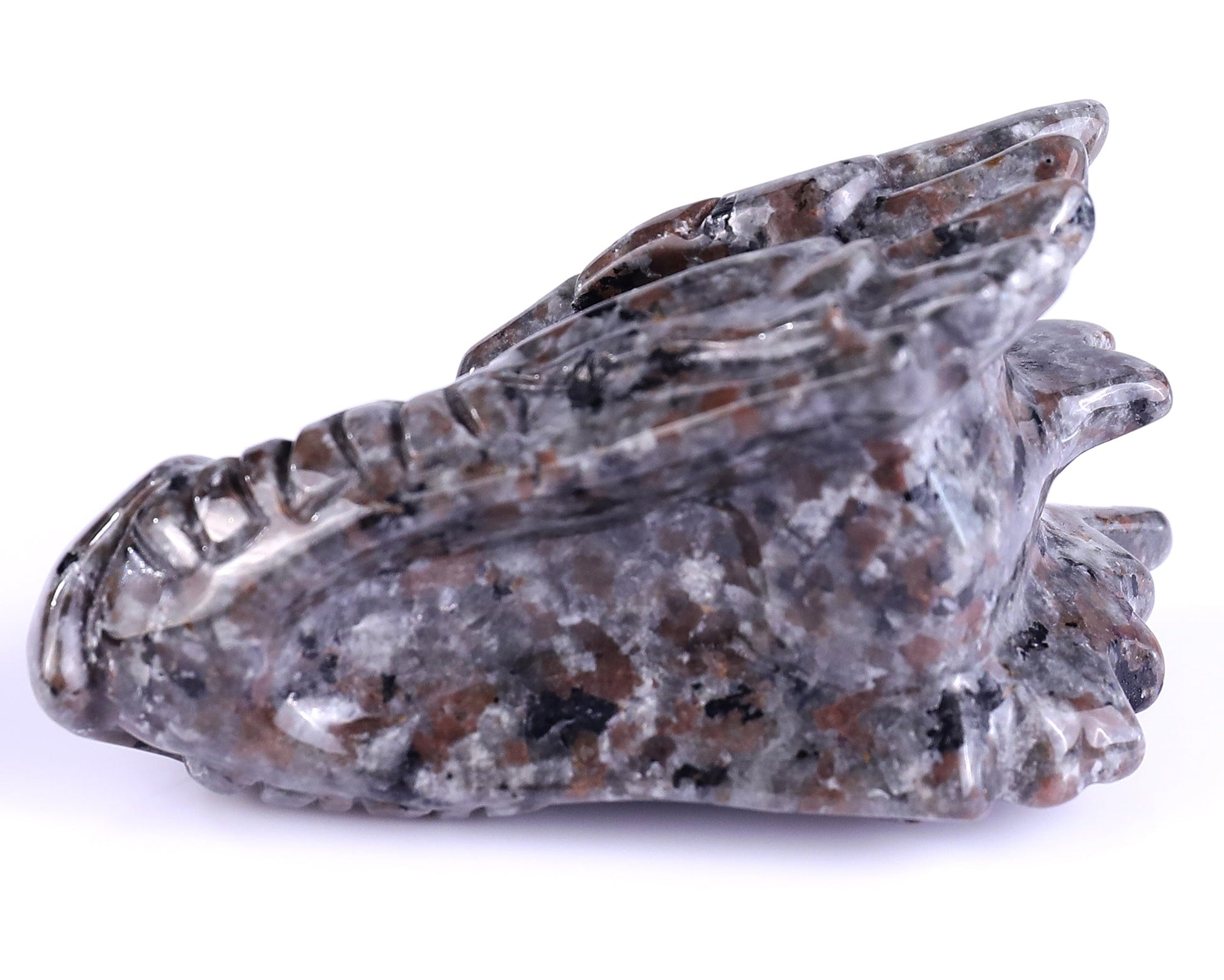 Nicedony 3.1" Yooperlite Hand Carved Crystal Dragon Skull Sculpture - View 8