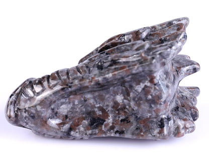Nicedony 3.1" Yooperlite Hand Carved Crystal Dragon Skull Sculpture - View 8