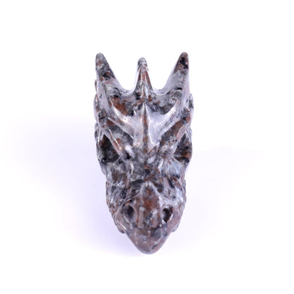 Nicedony 3.1" Yooperlite Hand Carved Crystal Dragon Skull Sculpture - View 13