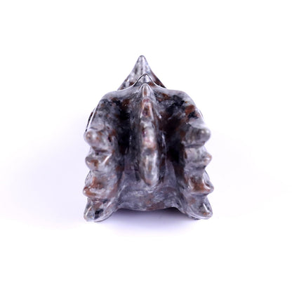 Nicedony 3.1" Yooperlite Hand Carved Crystal Dragon Skull Sculpture - View 15