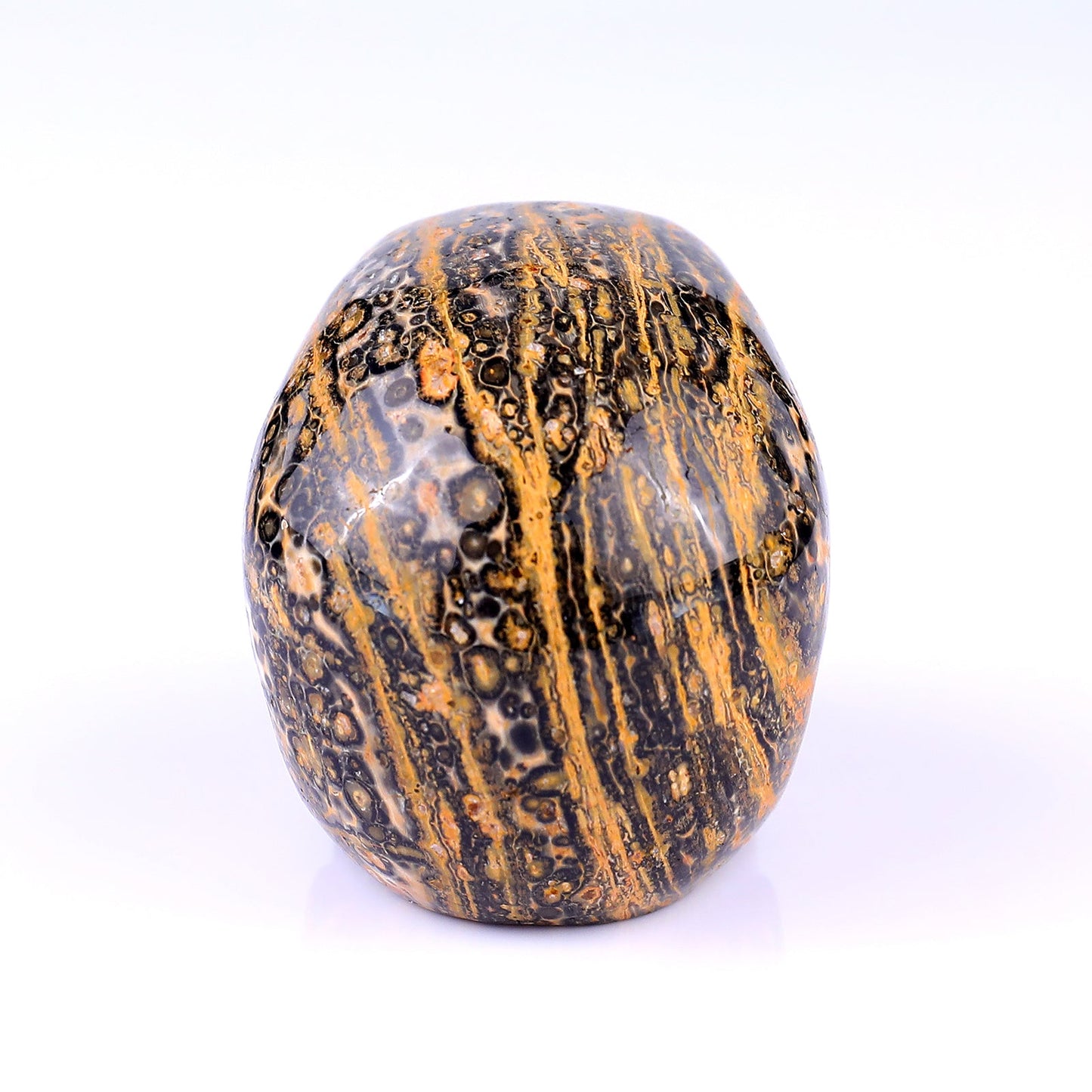 Nicedony 3.1" Leopard Skin Jasper Hand Carved Realistic Skull - View 12