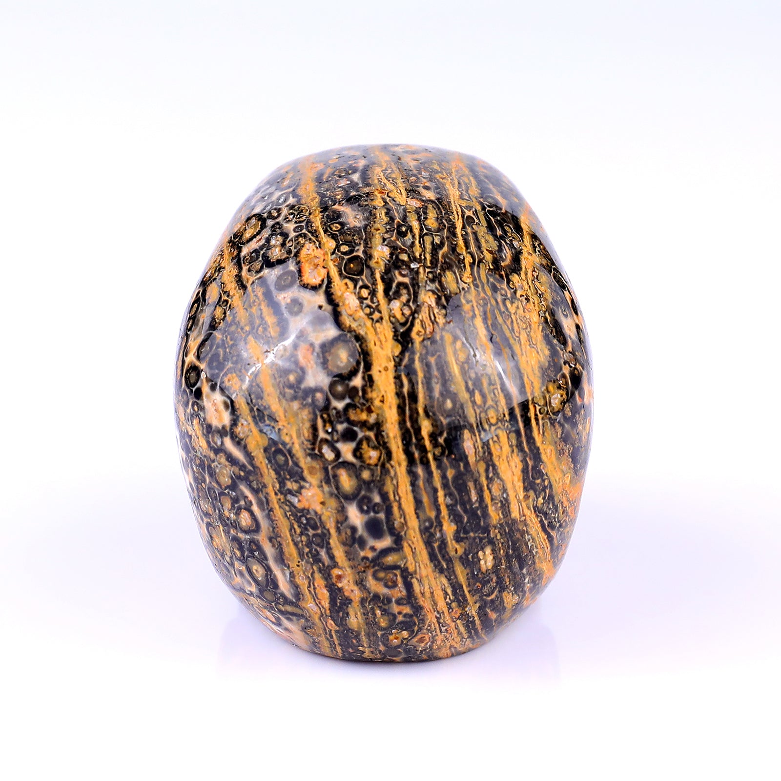 Nicedony 3.1" Leopard Skin Jasper Hand Carved Realistic Skull - View 12