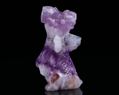 Nicedony 3.3" Amethyst Hand Carved Crystal Cute Baby Dragon Sculpture - View 5