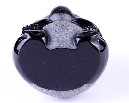 Nicedony 3.3" Black Obsidian Hand Carved Crystal Panda Sculpture - View 9