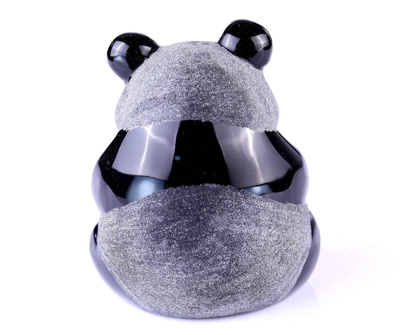 Nicedony 3.3" Black Obsidian Hand Carved Crystal Panda Sculpture - View 16