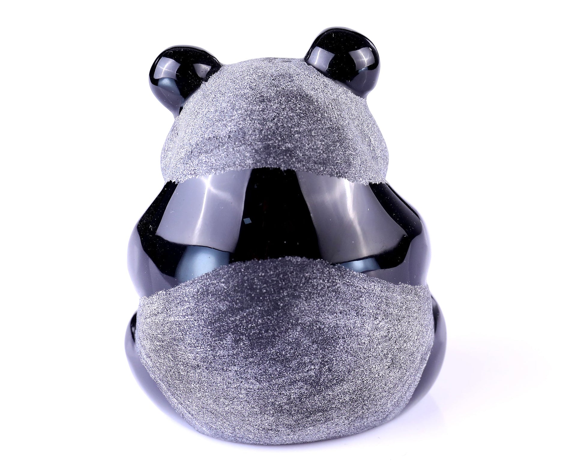 Nicedony 3.3" Black Obsidian Hand Carved Crystal Panda Sculpture - View 16