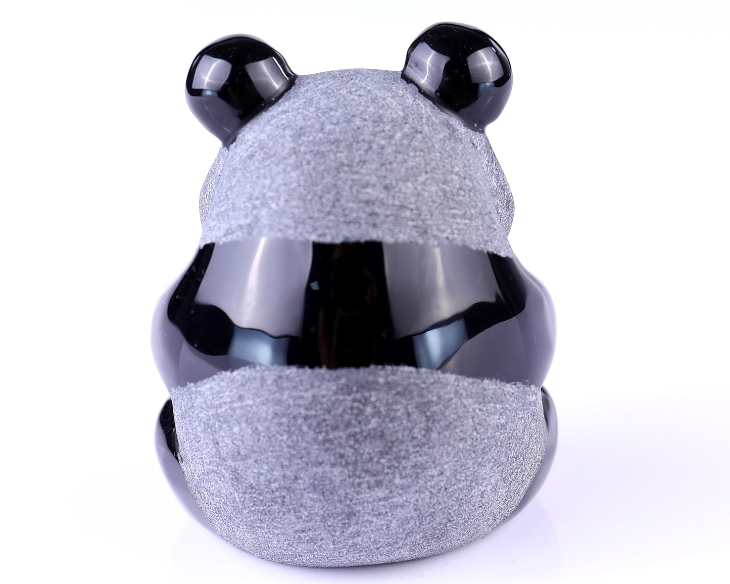 Nicedony 3.3" Black Obsidian Hand Carved Crystal Panda Sculpture - View 6