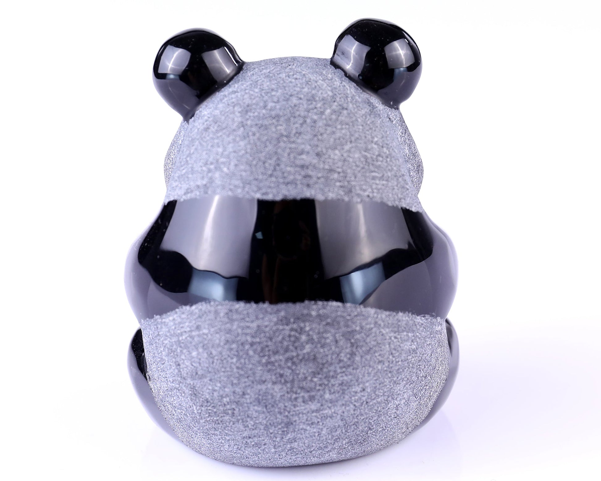 Nicedony 3.3" Black Obsidian Hand Carved Crystal Panda Sculpture - View 6