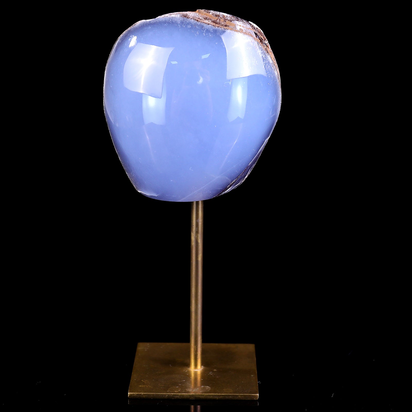 Nicedony 3.3" Blue Chalcedony Hand Carved Crystal Polished Stone - View 2