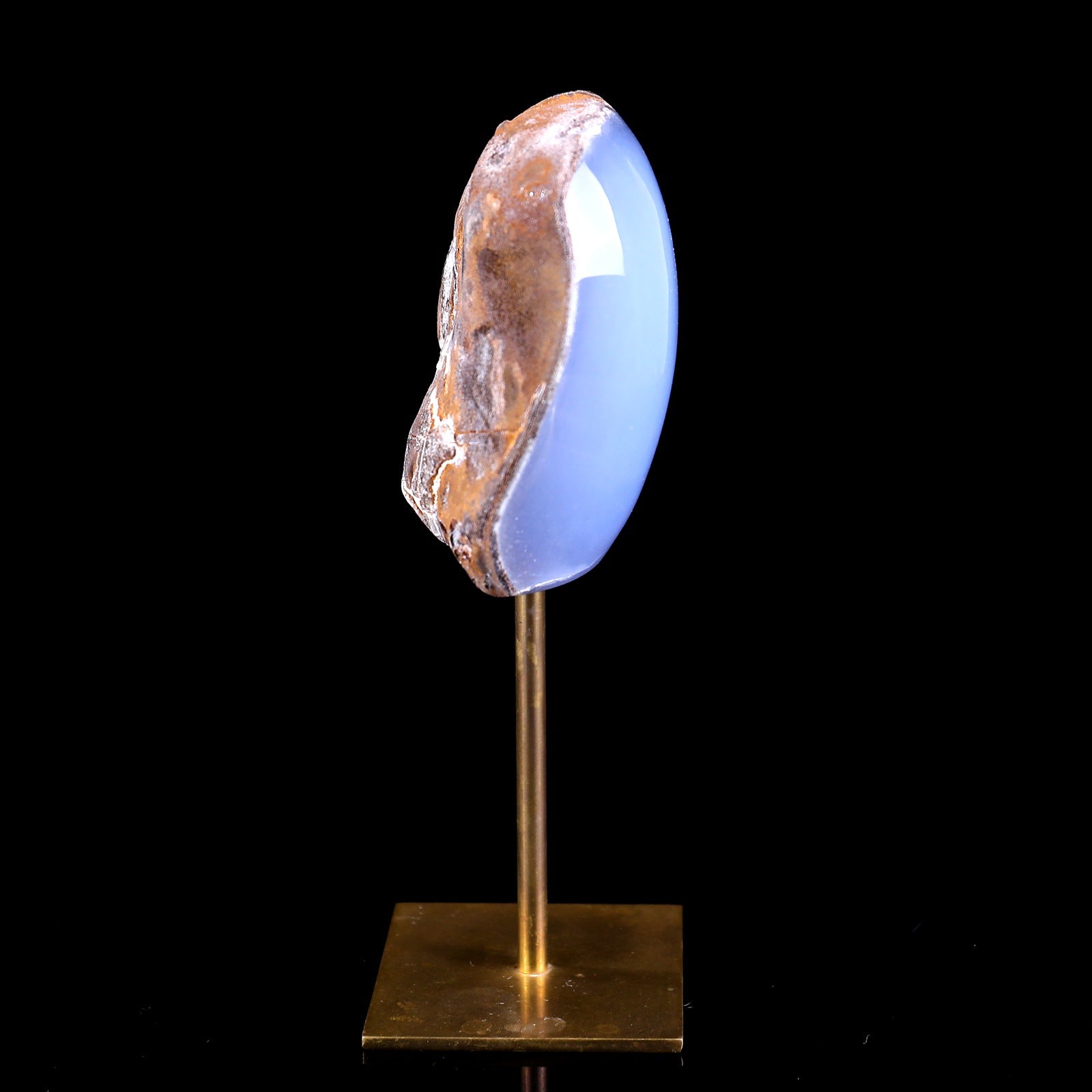 Nicedony 3.3" Blue Chalcedony Hand Carved Crystal Polished Stone - View 3