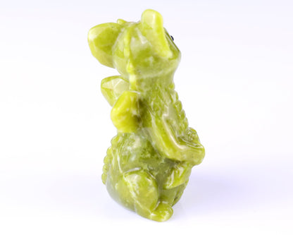 Nicedony 3.3" New Jade Hand Carved Crystal Cute Baby Dragon Sculpture - View 10