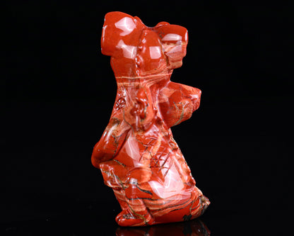 Nicedony 3.3" Red Jasper Hand Carved Cute Baby Dragon Sculpture - View 5