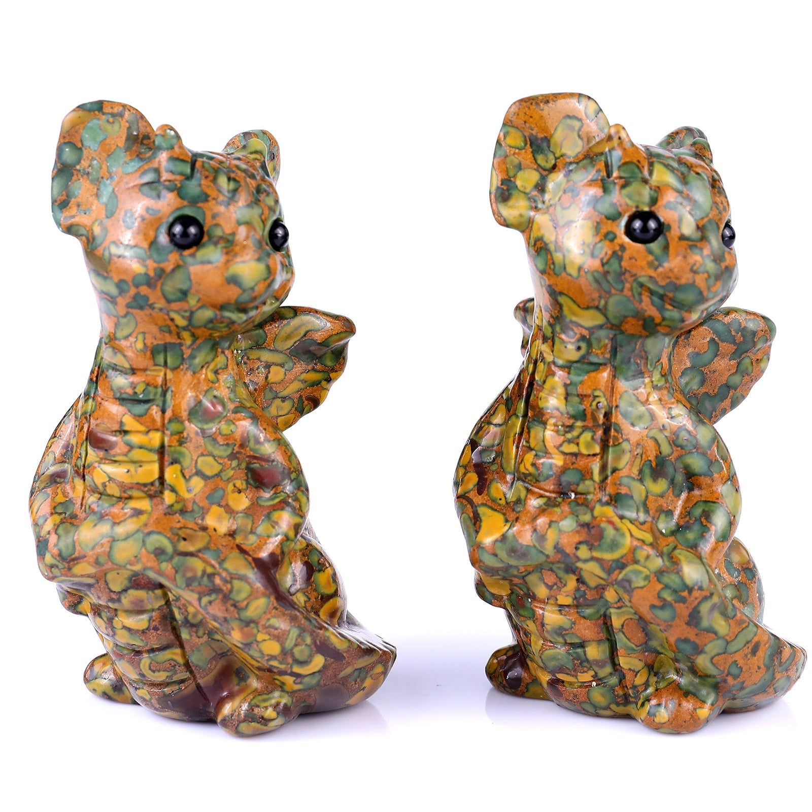 Nicedony 3.3" Roe Stone Hand Carved Cute Baby Dragon Sculpture - View 3