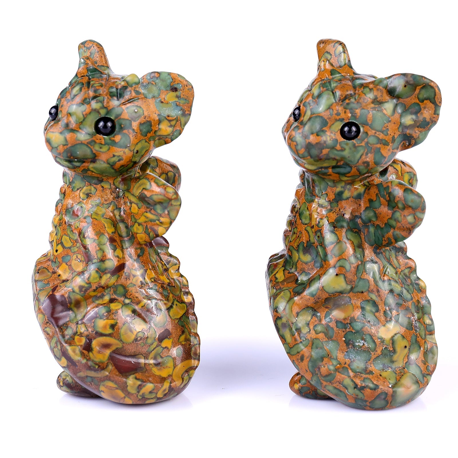 Nicedony 3.3" Roe Stone Hand Carved Cute Baby Dragon Sculpture - View 6