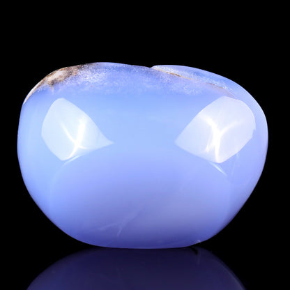 Nicedony 3.4" Blue Chalcedony Hand Carved Crystal Bowl - View 12