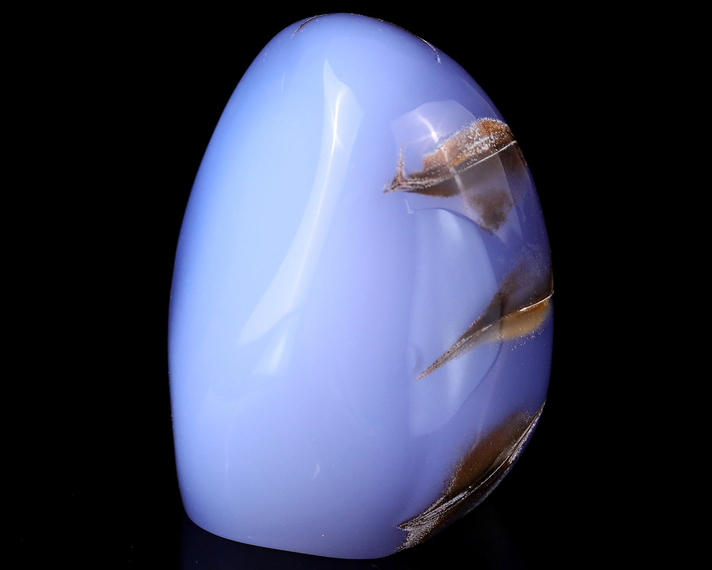 Nicedony 3.4" Blue Chalcedony Hand Carved Crystal Polished Stone - View 7
