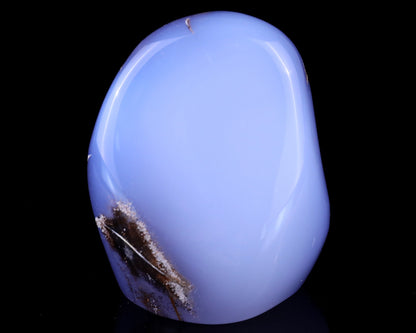 Nicedony 3.4" Blue Chalcedony Hand Carved Crystal Polished Stone - View 2