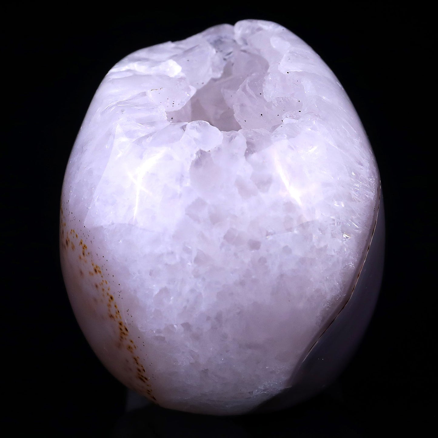 Nicedony 3.4" Geode Agate Hand Carved Crystal Geode Skull Sculpture - View 7