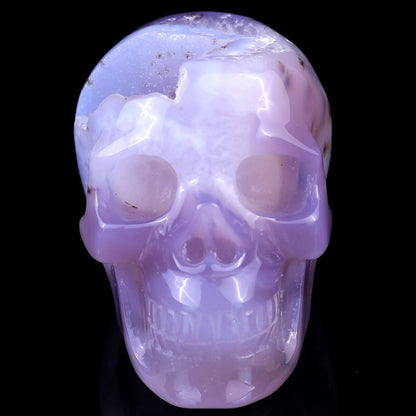 Nicedony 3.4" Geode Agate Hand Carved Crystal Geode Skull Sculpture - View 10