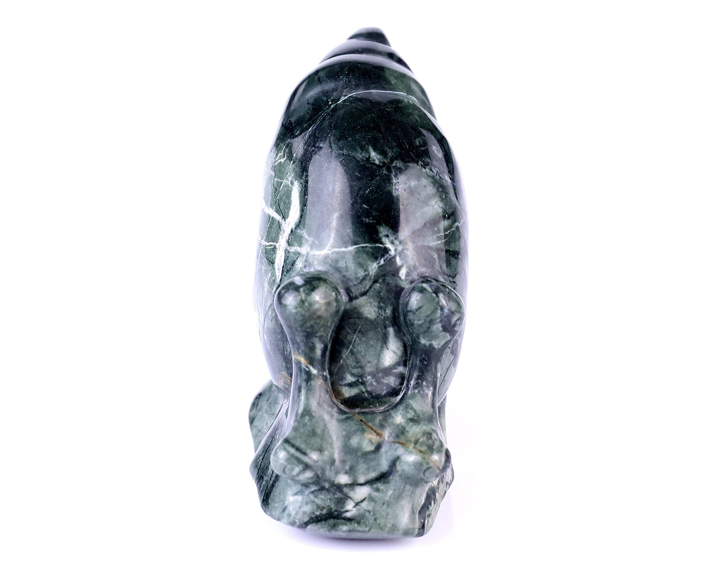 Nicedony 3.4" Jiulong Jade Hand Carved Crystal Snail Sculpture - View 2