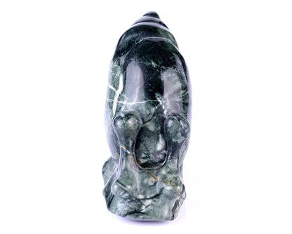 Nicedony 3.4" Jiulong Jade Hand Carved Crystal Snail Sculpture - View 2