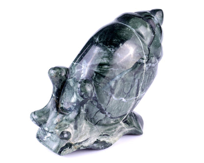 Nicedony 3.4" Jiulong Jade Hand Carved Crystal Snail Sculpture - View 10