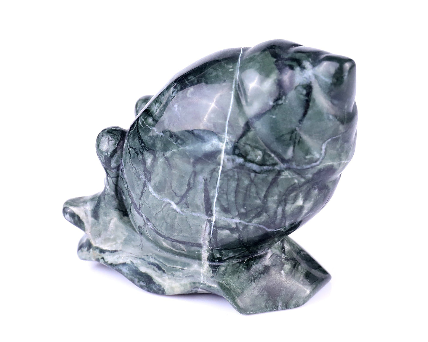 Nicedony 3.4" Jiulong Jade Hand Carved Crystal Snail Sculpture - View 6