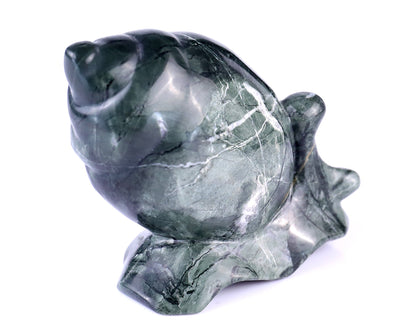 Nicedony 3.4" Jiulong Jade Hand Carved Crystal Snail Sculpture - View 4