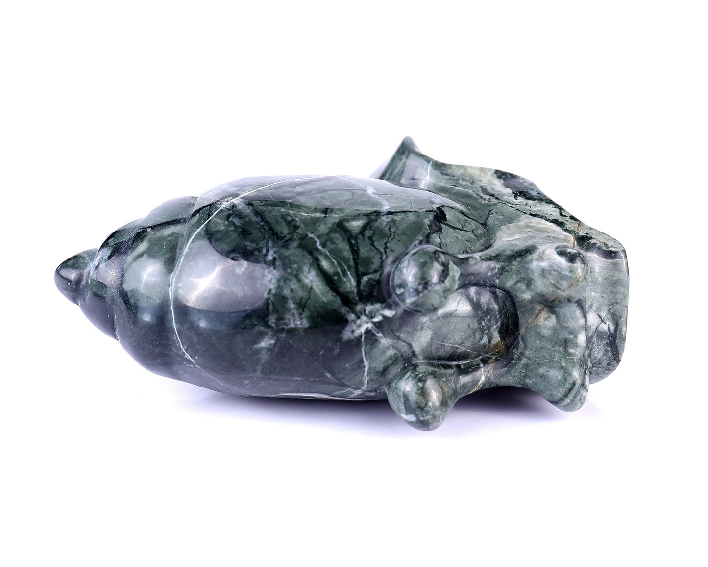 Nicedony 3.4" Jiulong Jade Hand Carved Crystal Snail Sculpture - View 9