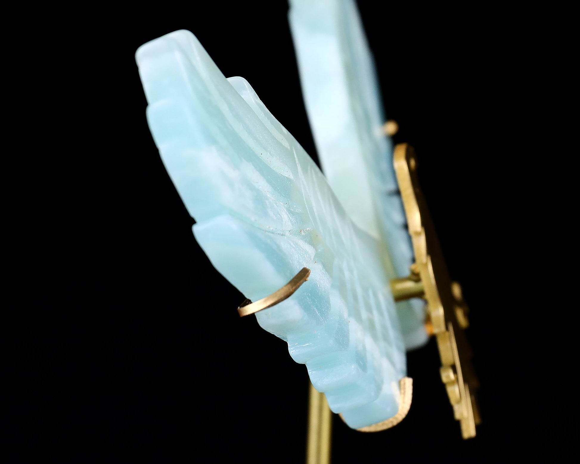 Nicedony 3.5" Amazonite Hand Carved Crystal Eagle Wings Sculpture - View 8