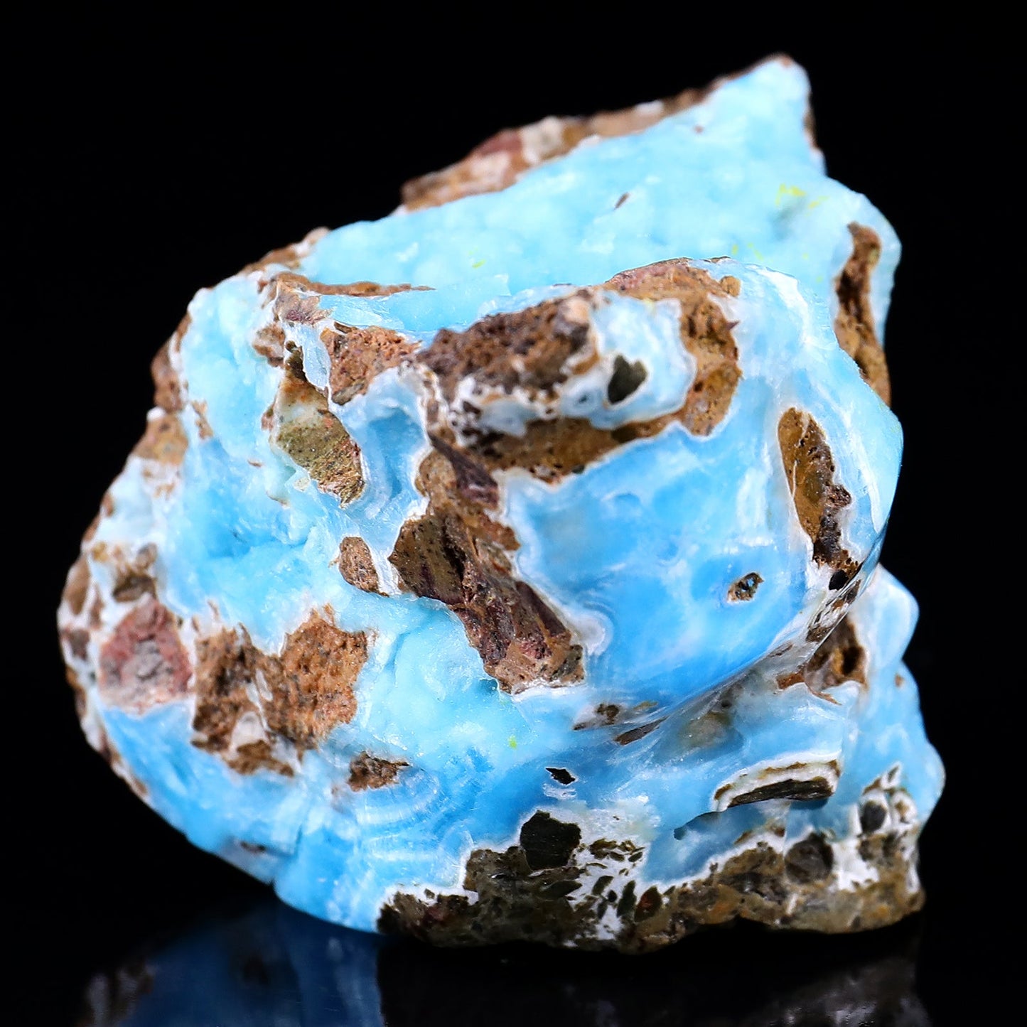 Nicedony 3.5" Blue Aragonite Hand Carved Skull Sculpture - View 3