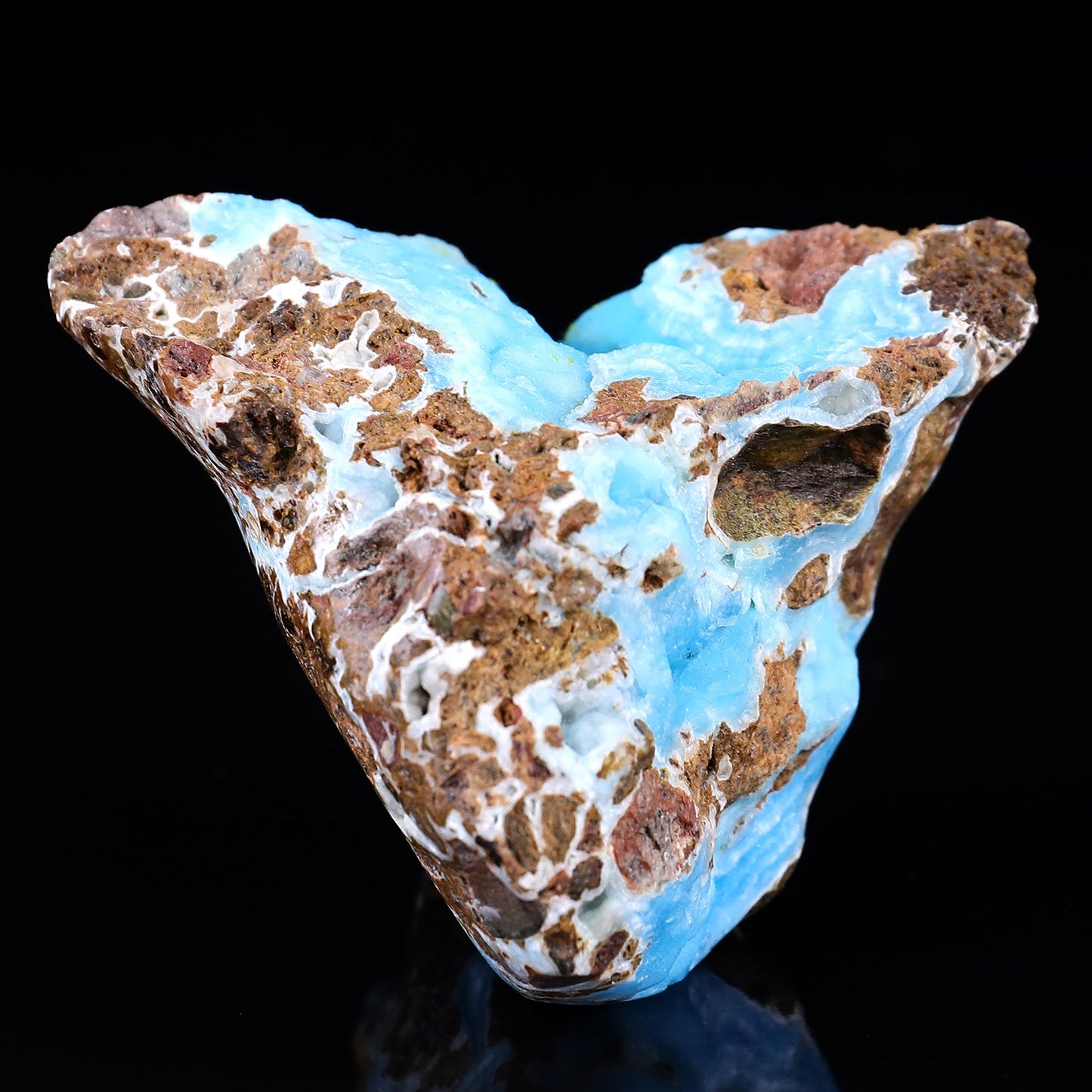 Nicedony 3.5" Blue Aragonite Hand Carved Skull Sculpture - View 5