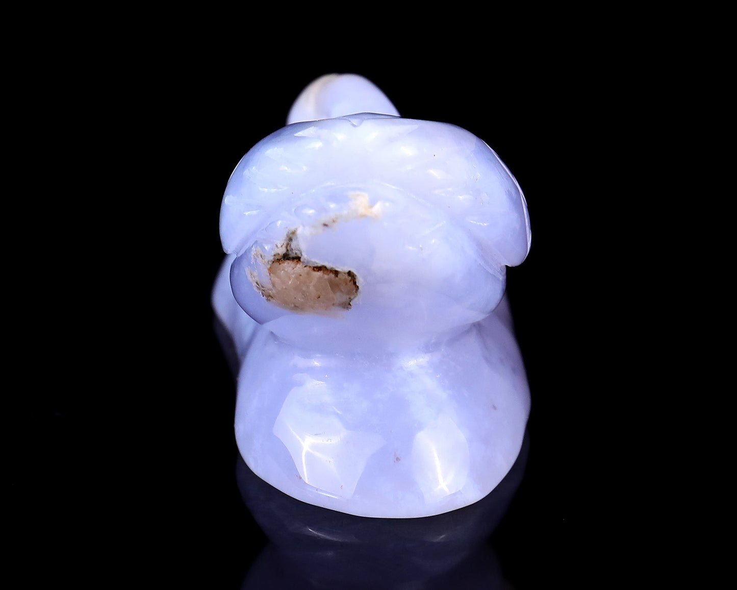 Nicedony 3.5" Blue Chalcedony Hand Carved Crystal Swan Sculpture - View 5
