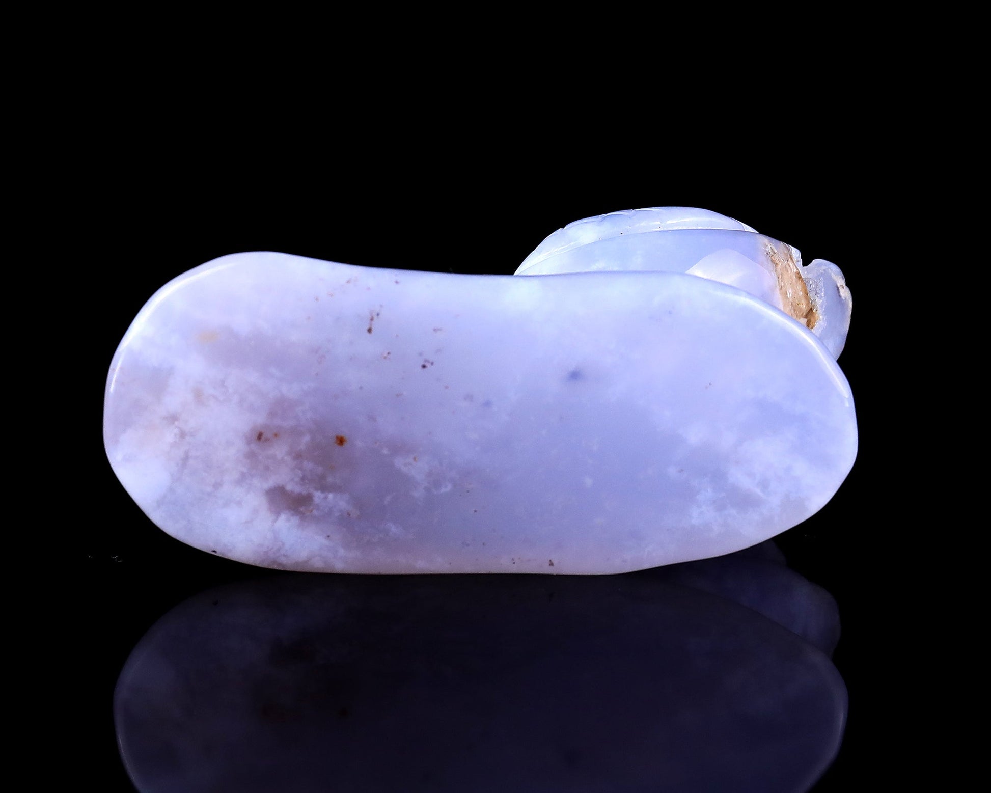 Nicedony 3.5" Blue Chalcedony Hand Carved Crystal Swan Sculpture - View 8