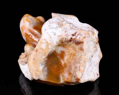 Nicedony 3.5" Chalcedony Hand Carved Crystal Frog Sculpture - View 6