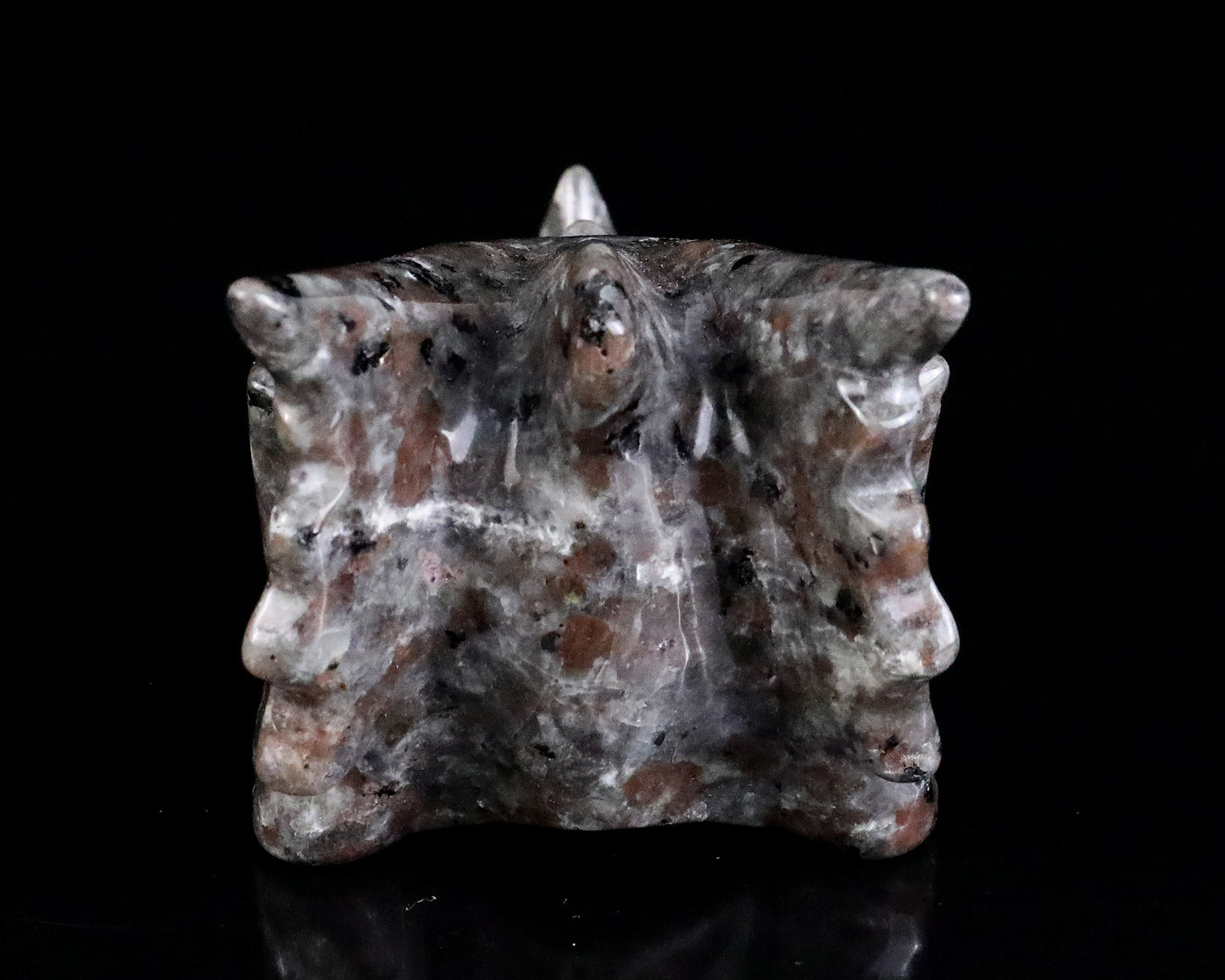 Nicedony 3.5" Yooperlite Hand Carved Crystal Dragon Skull Sculpture - View 3
