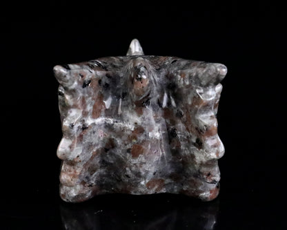 Nicedony 3.5" Yooperlite Hand Carved Crystal Dragon Skull Sculpture - View 3