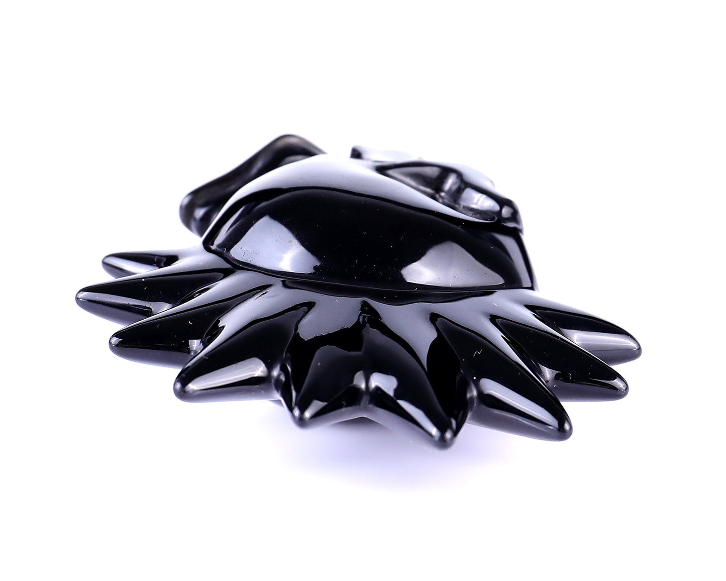 Nicedony 3.6" Black Obsidian Hand Carved Realistic Punk Skull - View 10