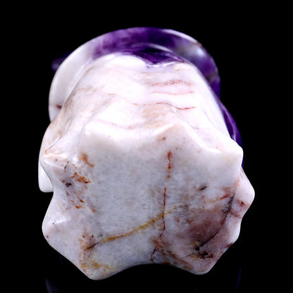 Nicedony 3.6” Natural Dream Amethyst Hand Carved Crystal Wizard Ghost Sculpture, Halloween Gift - View 6