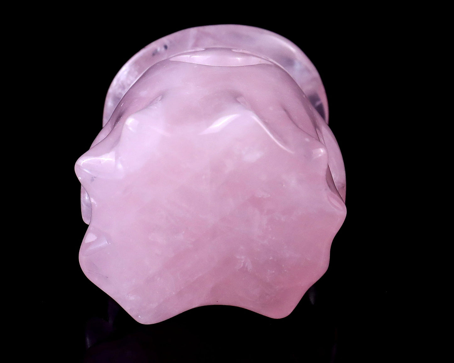 Nicedony 3.6” Natural Rose Quartz Hand Carved Crystal Wizard Ghost Sculpture, Halloween Gift - View 8