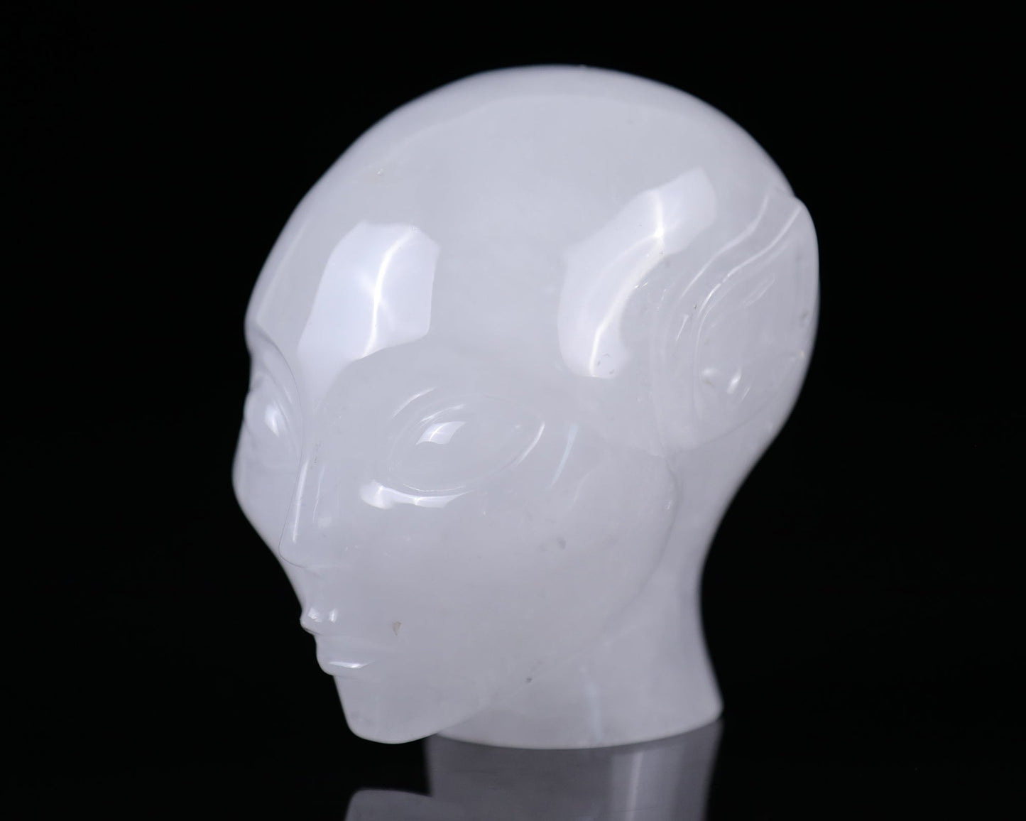Nicedony 3.7" Angolan Quartz Hand Carved Crystal Elf Alien Sculpture - View 5