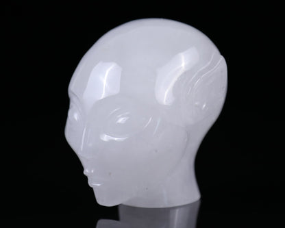 Nicedony 3.7" Angolan Quartz Hand Carved Crystal Elf Alien Sculpture - View 5